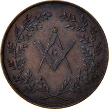 France, Masonic, Token, MS(60-62), Copper, Labouret #341, 8.31