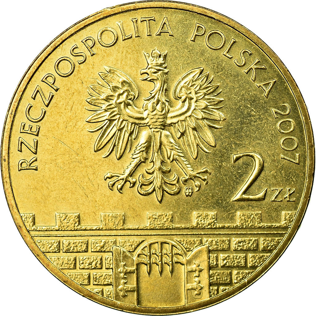 Coin, Poland, Kwidzyn Castle, 2 Zlote, 2007, Warsaw, EF(40-45), Brass, KM:577