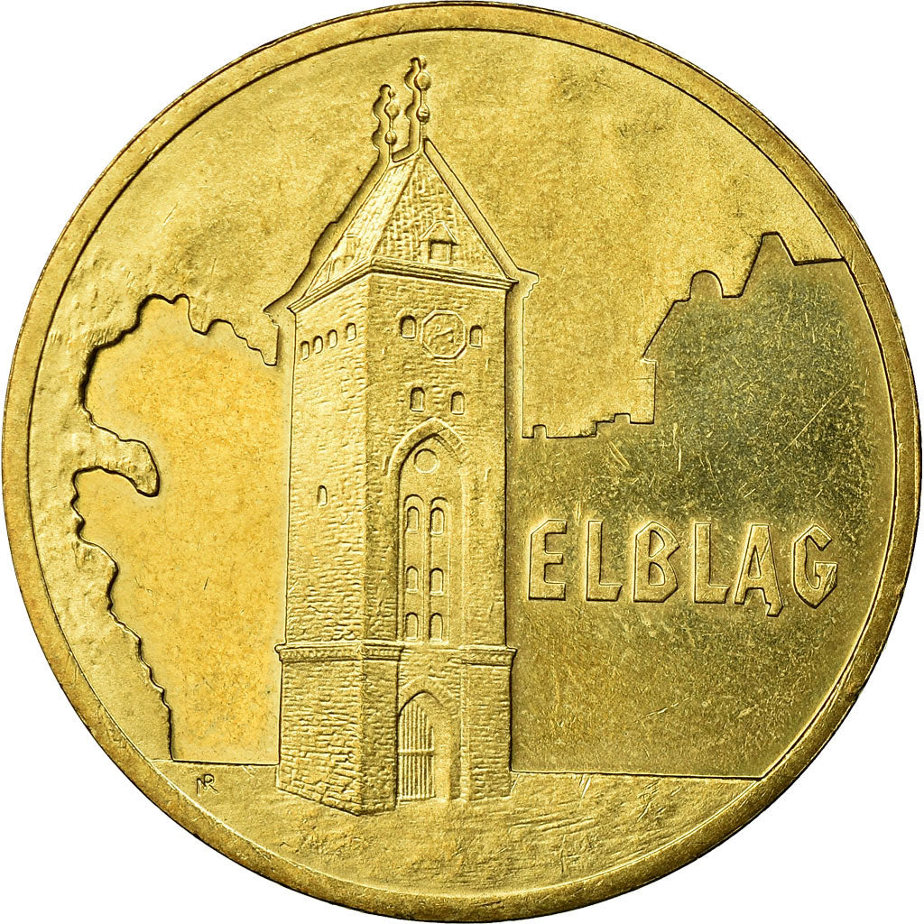 Coin, Poland, Elblag tower, 2 Zlote, 2006, Warsaw, EF(40-45), Brass, KM:545