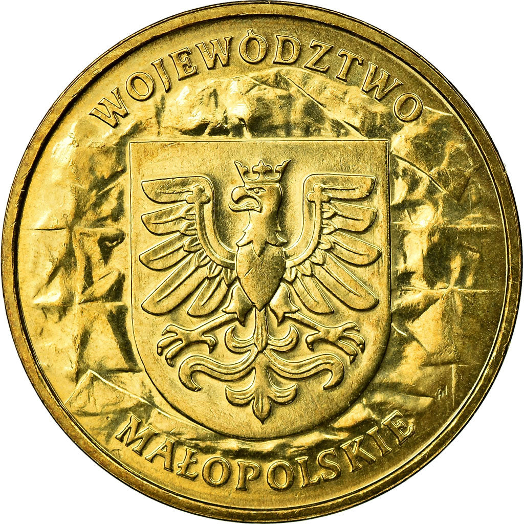Coin, Poland, Malopolskie District, 2 Zlote, 2004, Warsaw, EF(40-45), Brass