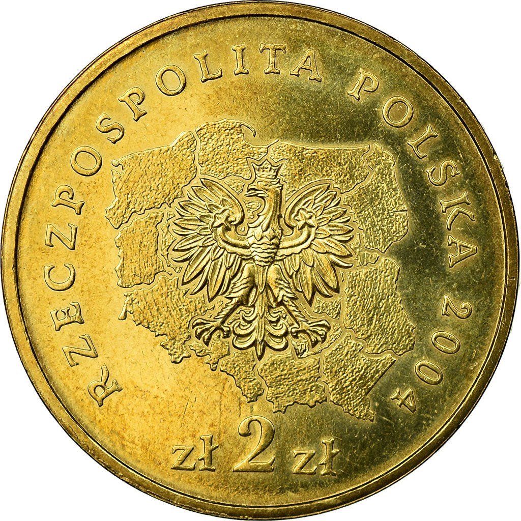 Coin, Poland, Malopolskie District, 2 Zlote, 2004, Warsaw, EF(40-45), Brass