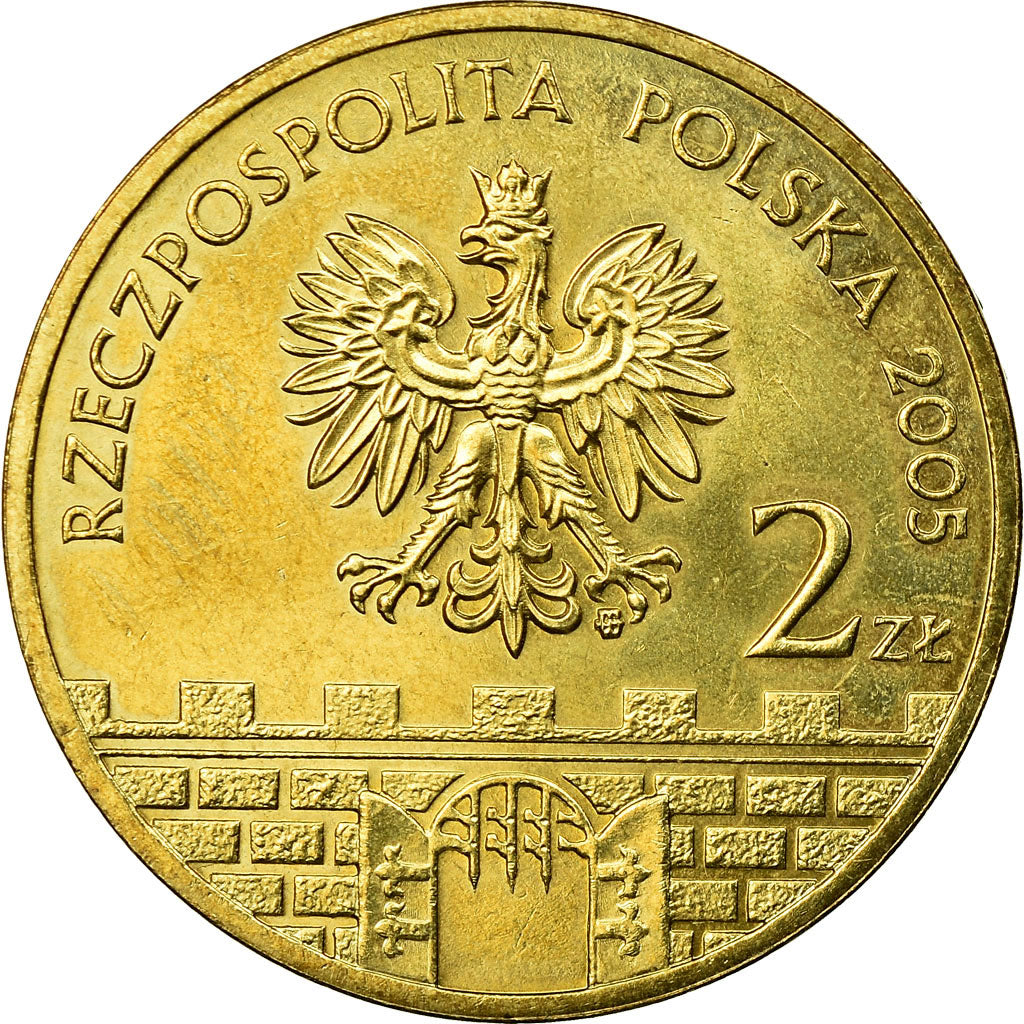 Coin, Poland, Wioclawek Cathedral, 2 Zlote, 2005, Warsaw, EF(40-45), Brass