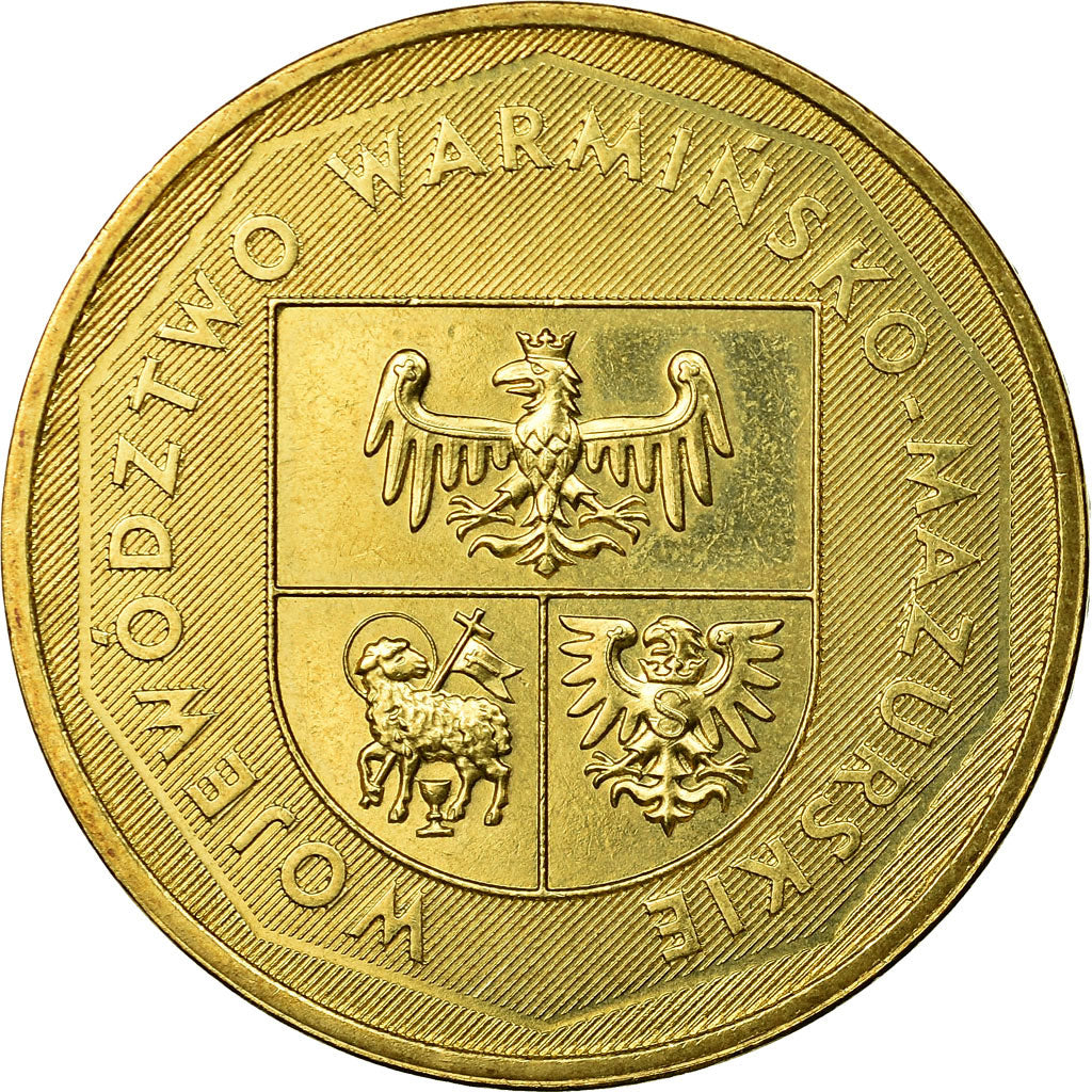 Moneda, Polonia, WOJEW, 2 Zlote, 2005, Warsaw, MBC, Latón, KM:614