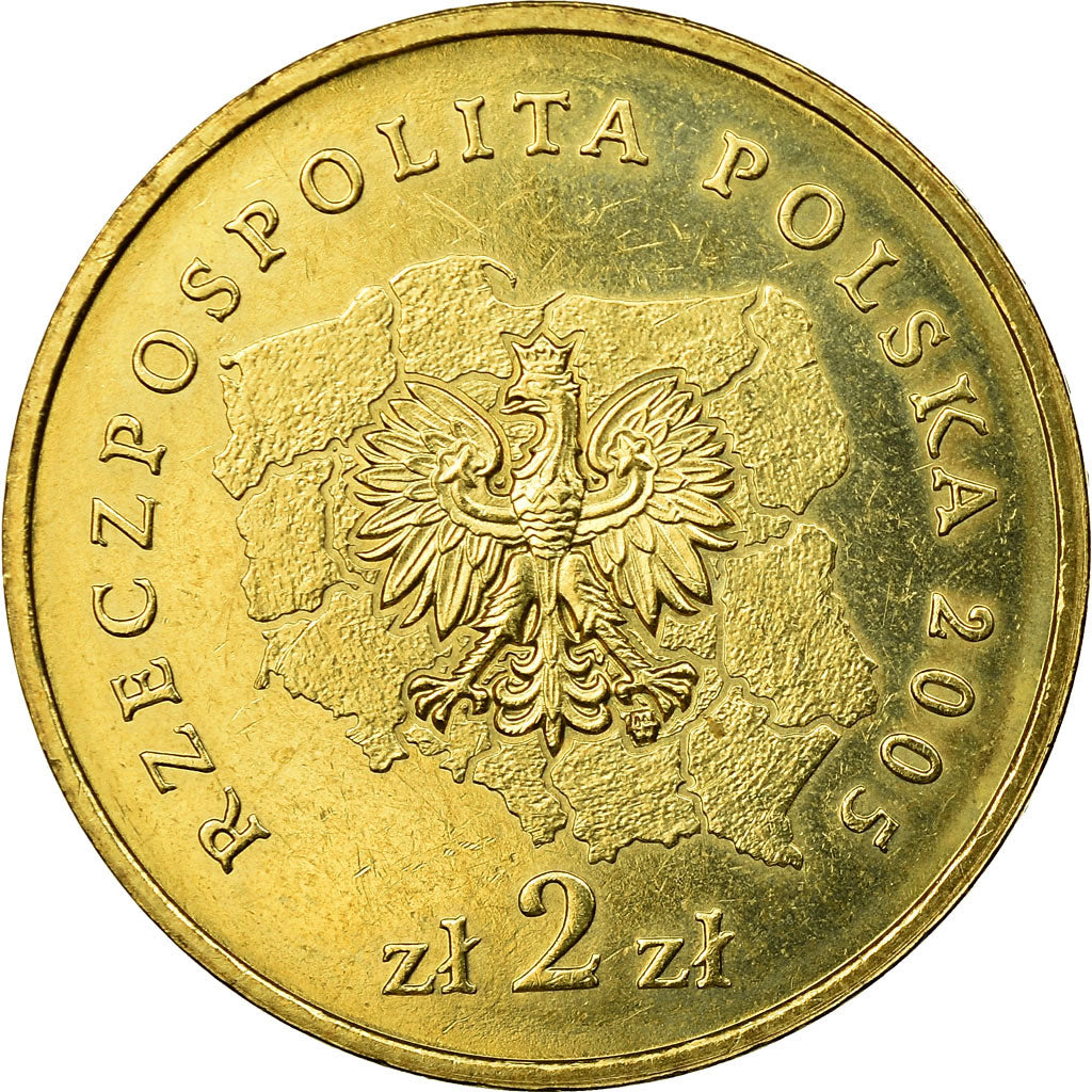 Moneda, Polonia, WOJEW, 2 Zlote, 2005, Warsaw, MBC, Latón, KM:614