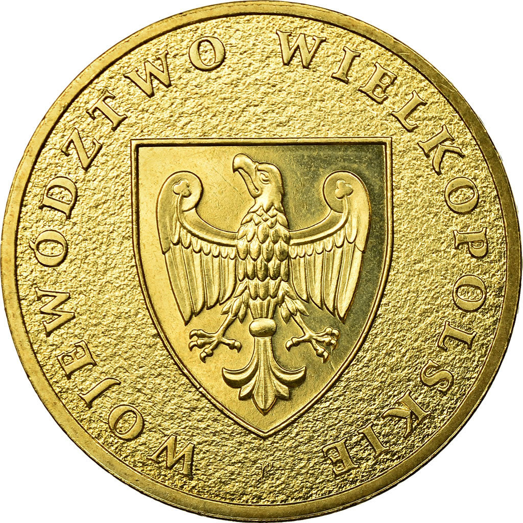 Coin, Poland, Region Wielkopolskie, 2 Zlote, 2005, Warsaw, AU(55-58), Brass