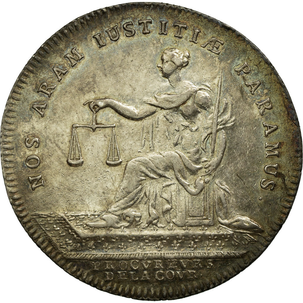 France, Token, Justice, Duvivier, AU(55-58), Silver, Feuardent:3220