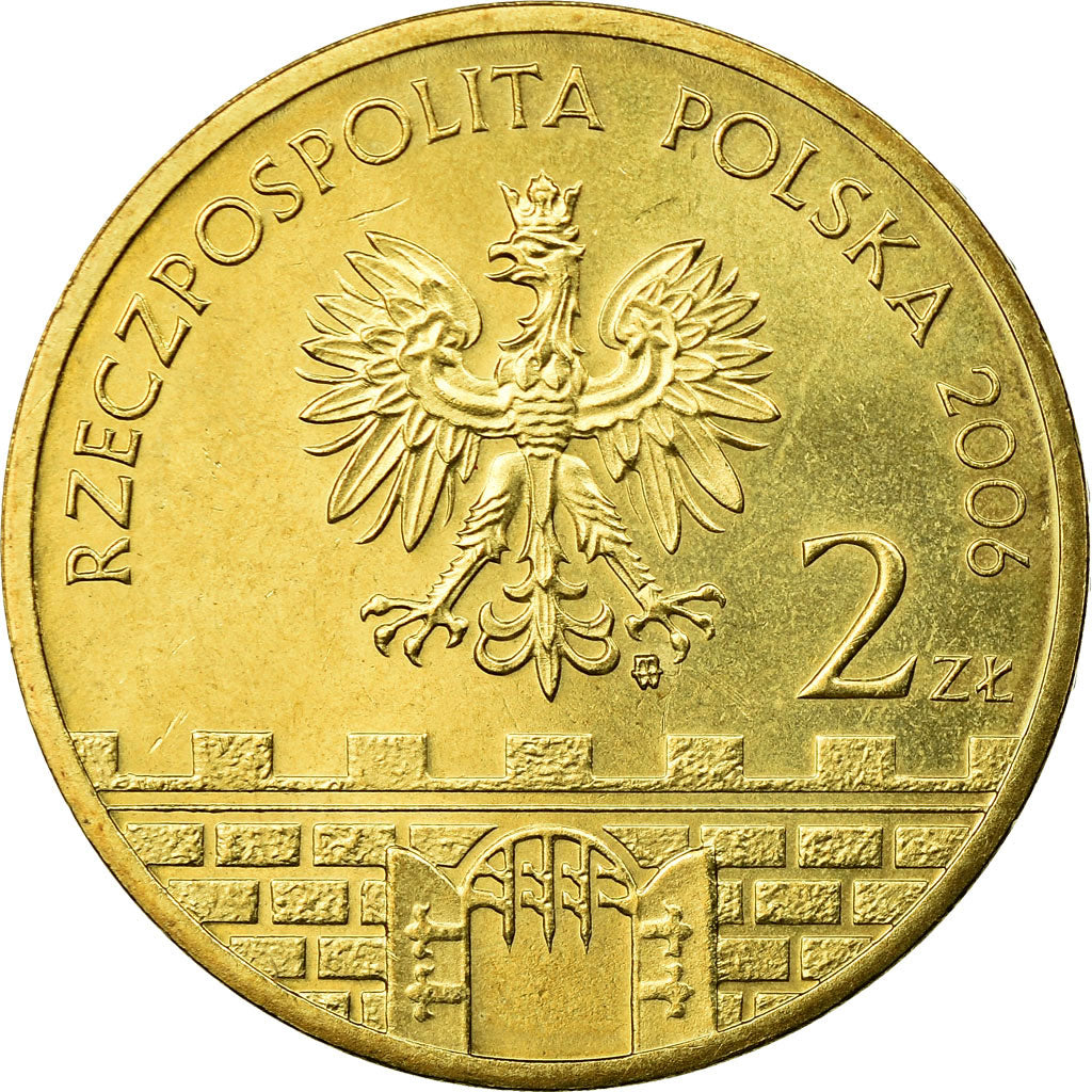Moeda, Polónia, Nowy Sacz church, 2 Zlote, 2006, Warsaw, EF(40-45), Latão