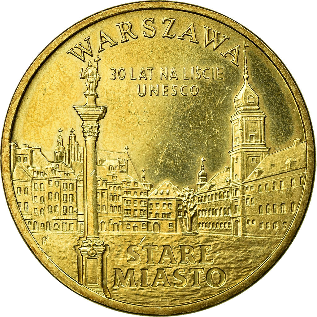 Moneda, Polonia, City of Warsaw, 2 Zlote, 2010, Warsaw, MBC, Latón, KM:751