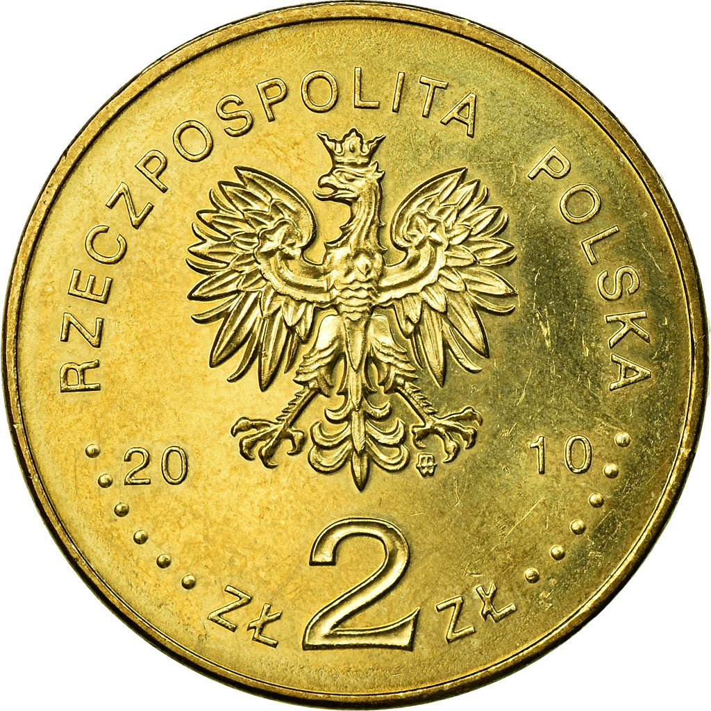 Moneda, Polonia, City of Warsaw, 2 Zlote, 2010, Warsaw, MBC, Latón, KM:751