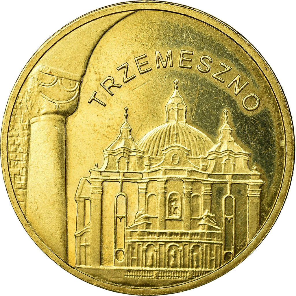 Coin, Poland, City of Trzemeszno, 2 Zlote, 2010, Warsaw, EF(40-45), Brass