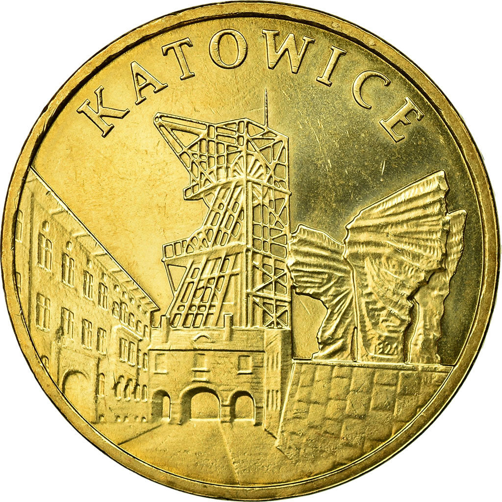 Munten, Polen, City of Katowice, 2 Zlote, 2010, Warsaw, PR, Tin, KM:761