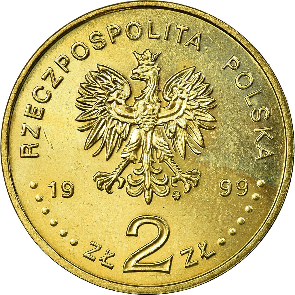 Monnaie, Pologne, Wladyslaw IV, 2 Zlote, 1999, Warsaw, TTB, Laiton, KM:368