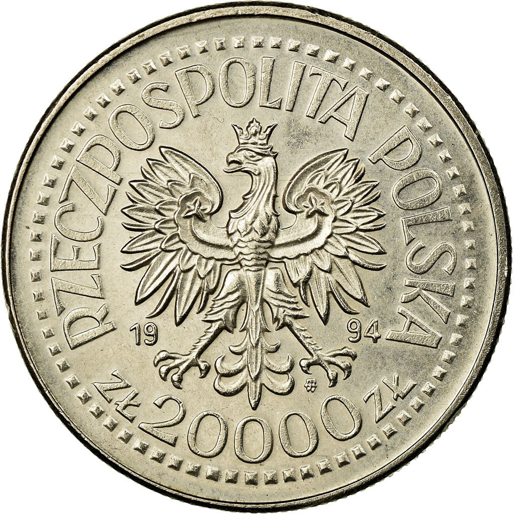 Coin, Poland, Zygmunt I, 1506-1548, 20000 Zlotych, 1994, Warsaw, AU(55-58)
