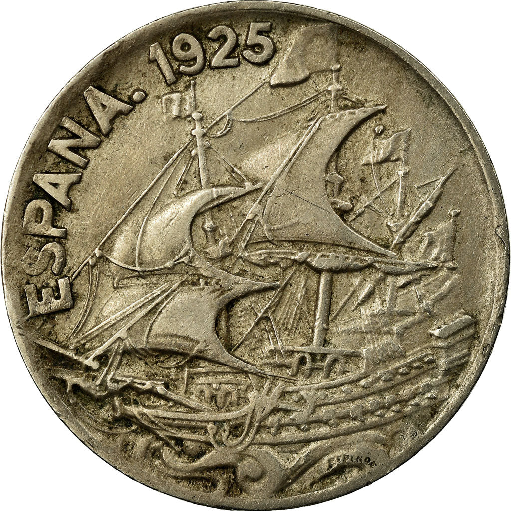Coin, Spain, Alfonso XIII, 25 Centimos, 1925, Madrid, EF(40-45), Copper-nickel