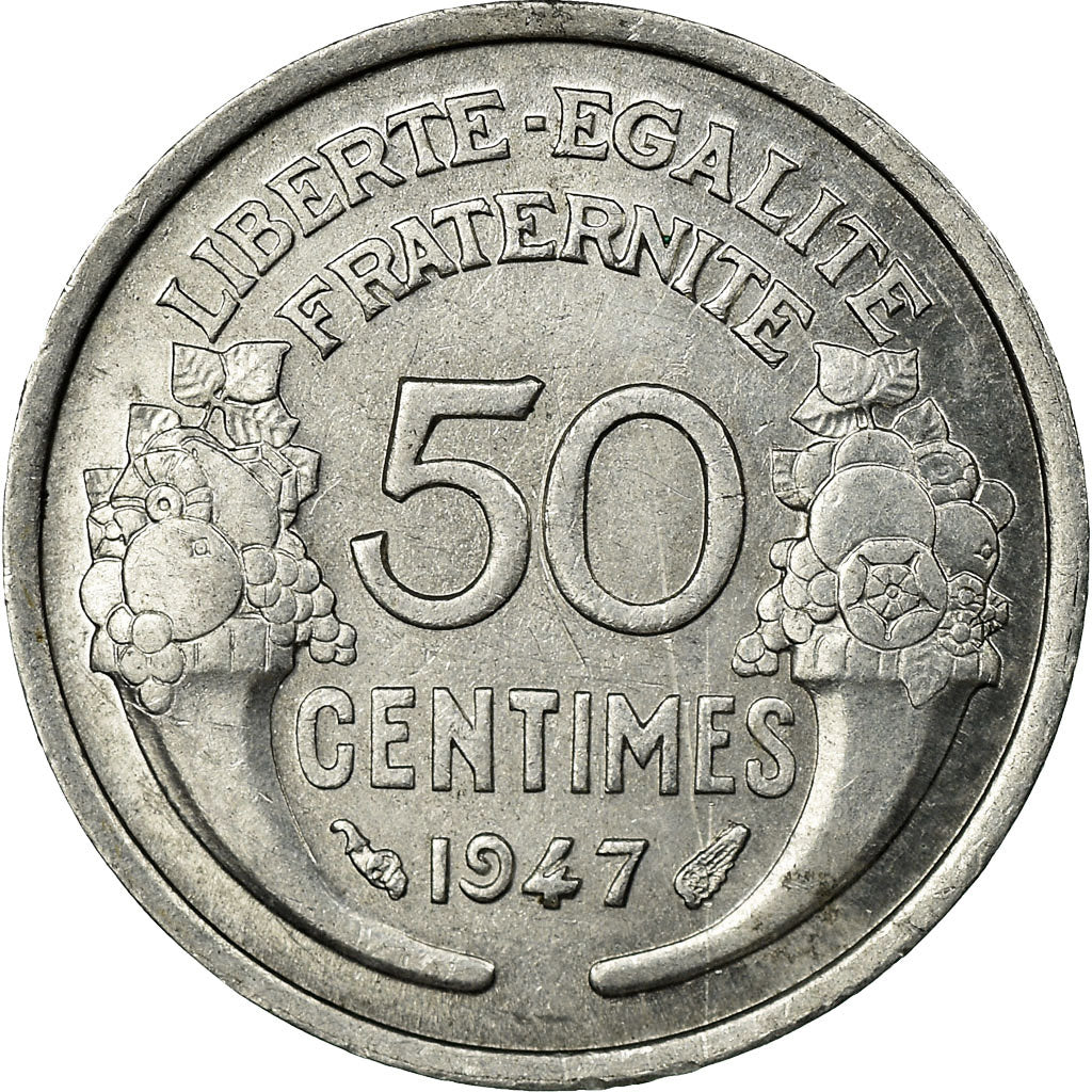 Coin, France, Morlon, 50 Centimes, 1947, Paris, AU(50-53), Aluminum, KM:894.1a