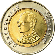 Coin, Thailand, Rama IX, 10 Baht, 1997, MS(63), Bi-Metallic, KM:227