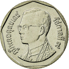 Coin, Thailand, Rama IX, 5 Baht, 1998, AU(55-58), Copper-Nickel Clad Copper