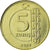 Coin, Turkey, 5 Kurus, 2009, AU(55-58), Brass, KM:1240