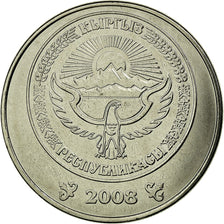 Coin, KYRGYZSTAN, 5 Som, 2008, Paris, MS(65-70), Nickel plated steel, KM:16