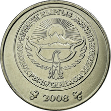 Coin, KYRGYZSTAN, Som, 2008, Paris, EF(40-45), Nickel plated steel, KM:14