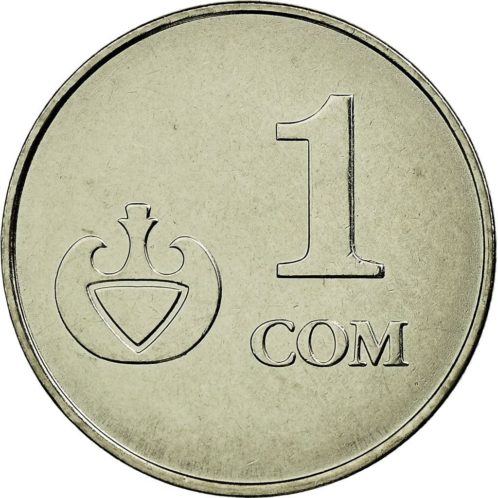 Coin, KYRGYZSTAN, Som, 2008, Paris, EF(40-45), Nickel plated steel, KM:14