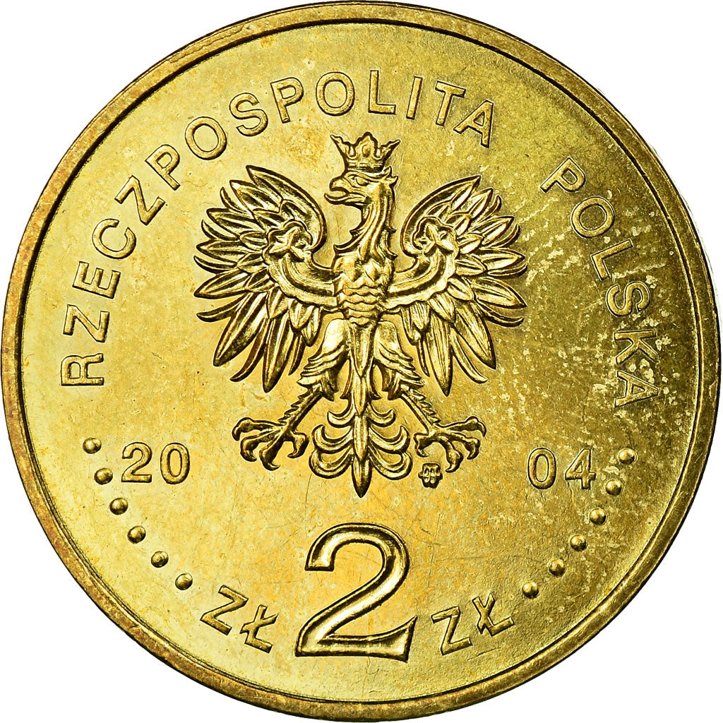 Coin, Poland, Olympics, 2 Zlote, 2004, Warsaw, EF(40-45), Brass, KM:516