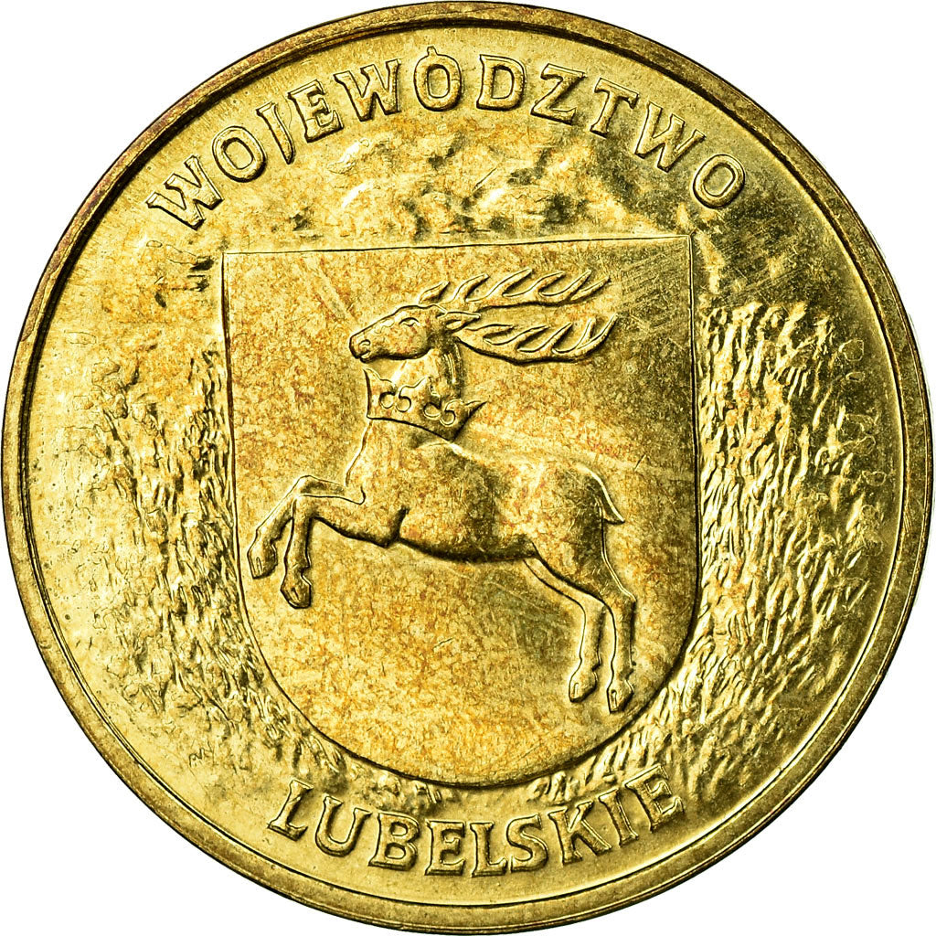 Moneda, Polonia, Wojewodztwo-Lubelskie, 2 Zlote, 2004, Warsaw, MBC, Latón