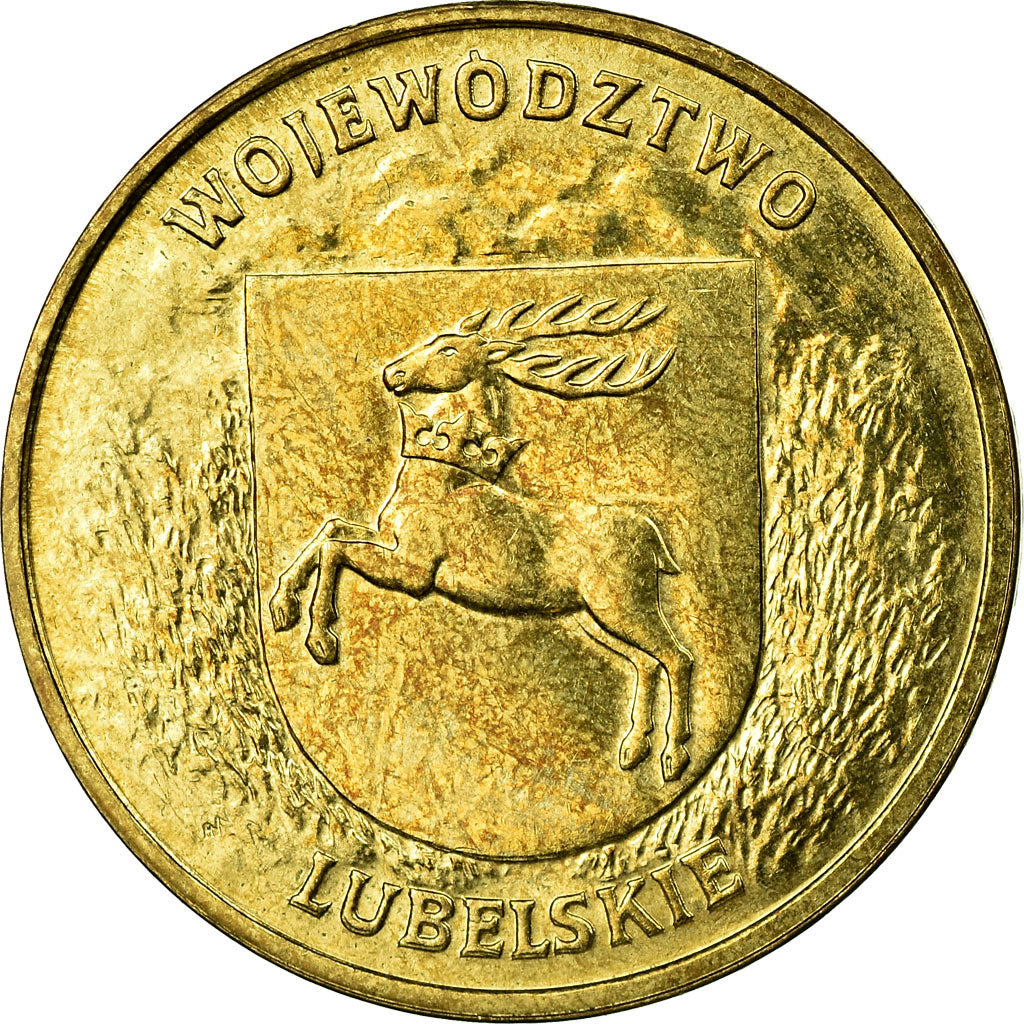 Coin, Poland, Wojewodztwo-Lubelskie, 2 Zlote, 2004, Warsaw, EF(40-45), Brass