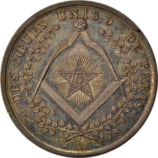 France, Masonic, Token, 1820, AU(55-58), Silver, Labouret #184, 5.52