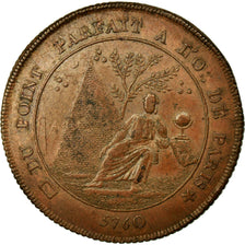 France, Token, Masonic, 1760, EF(40-45), Copper, Labouret:315