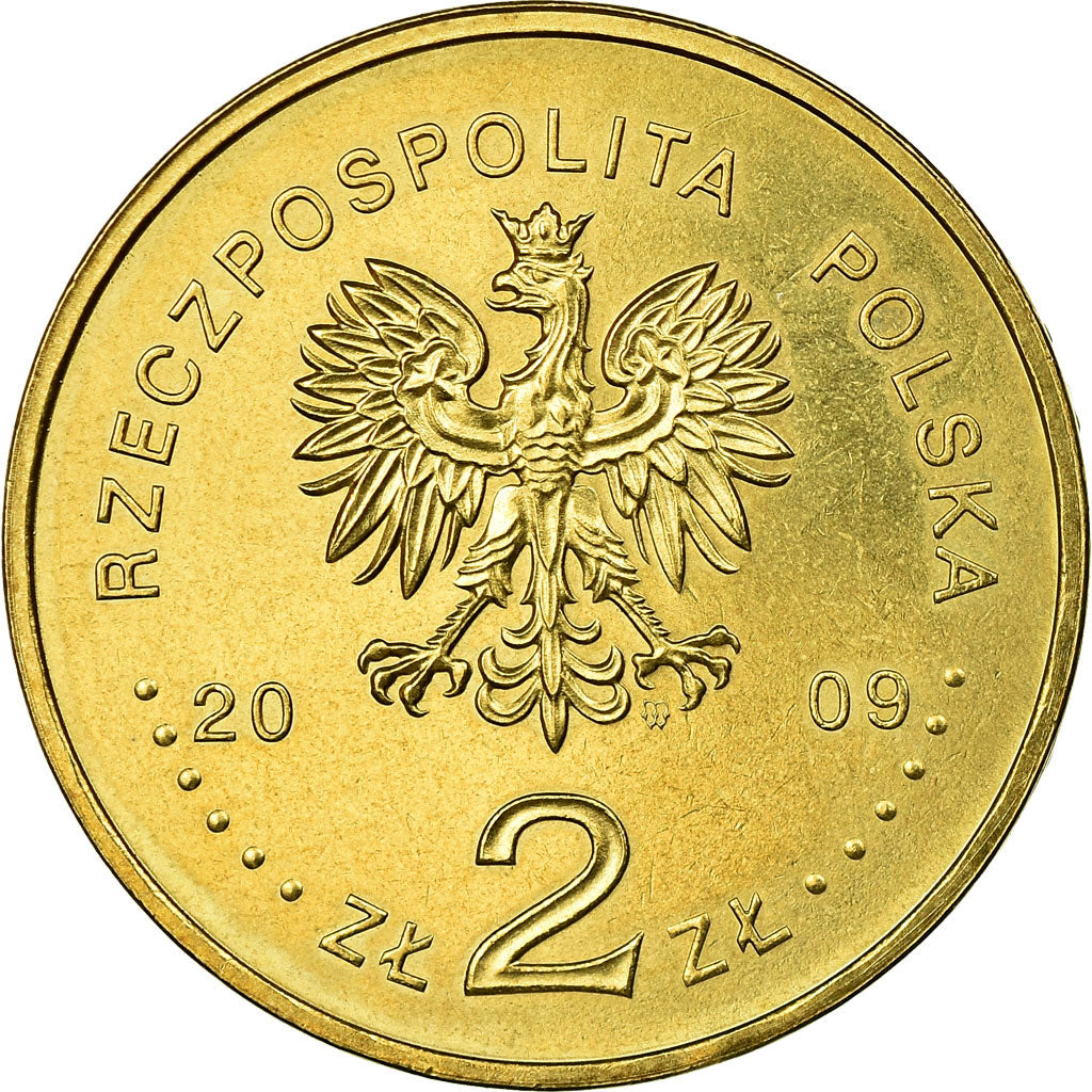 Moneda, Polonia, Liquidation of Lodz Ghetto, 2 Zlote, 2009, Warsaw, MBC, Latón