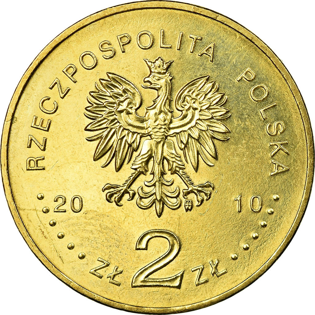 Münze, Polen, City of Miechow, 2 Zlote, 2010, Warsaw, SS, Messing, KM:760