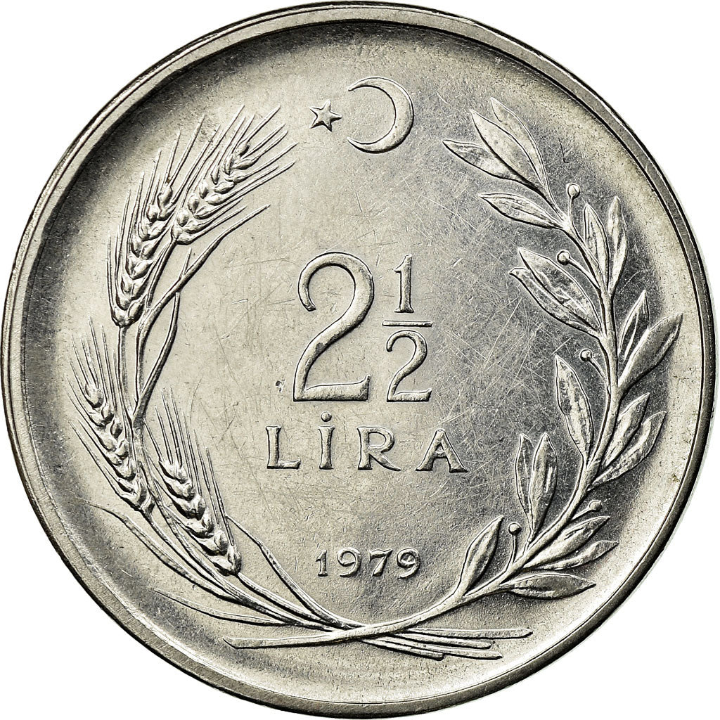 Monnaie, Turquie, 2-1/2 Lira, 1979, TTB, Stainless Steel, KM:893.2