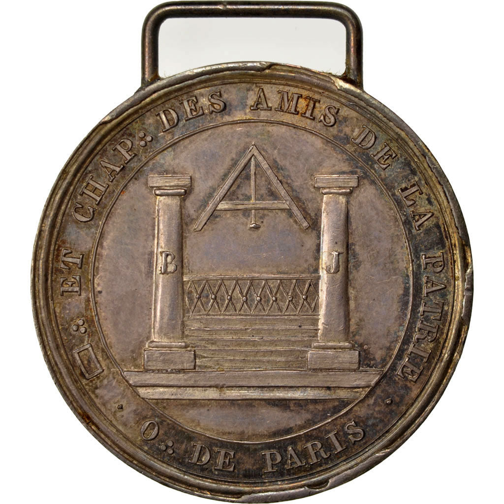 France, Masonic, Token, AU(55-58), Silver, Labouret #105, 10.80