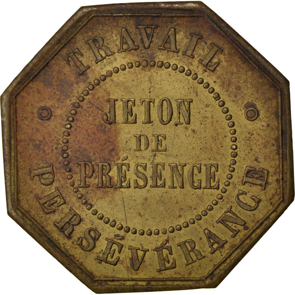 France, Masonic, Token, AU(50-53), Brass, Labouret #252, 5.05