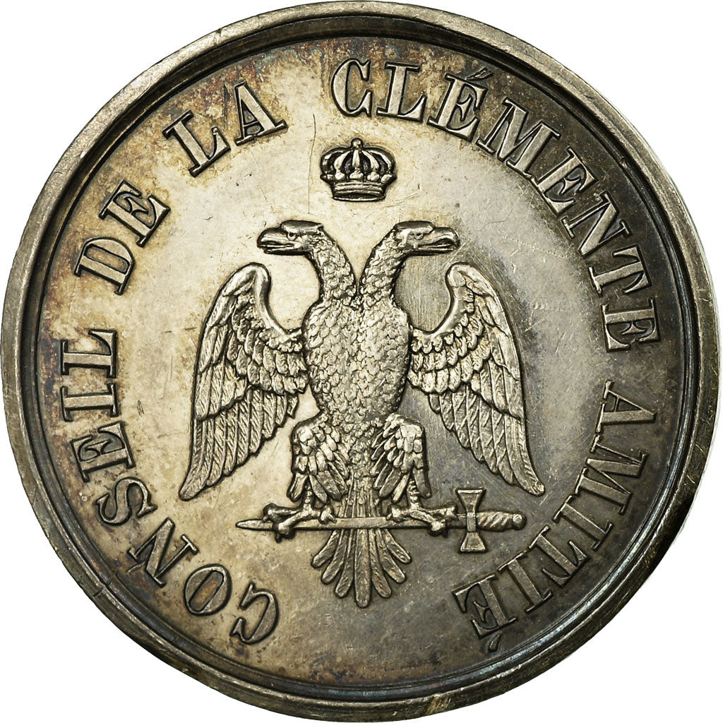 France, Token, Masonic, Conseil de la Clémente Amitié, 1834, AU(55-58)