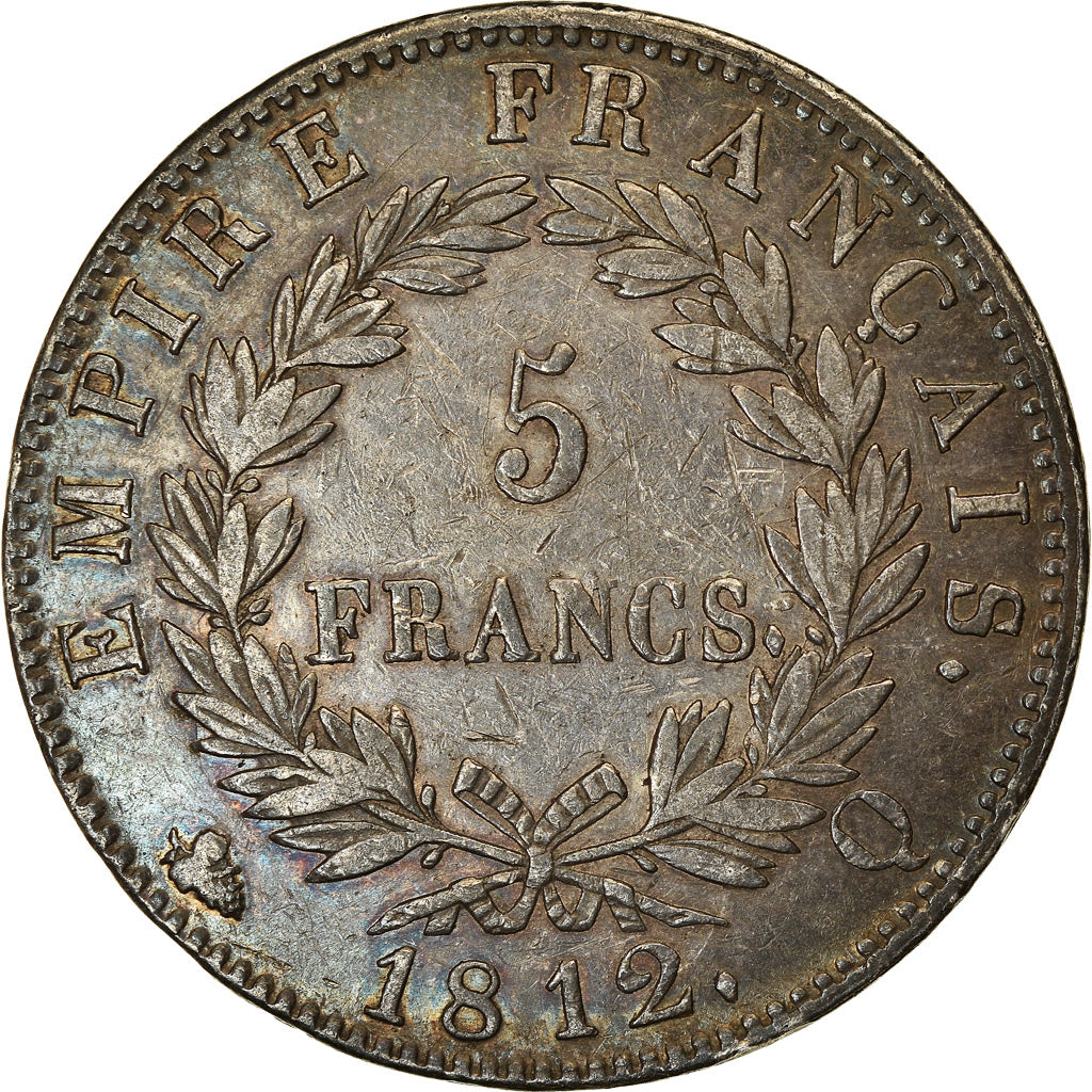Coin, France, Napoléon I, 5 Francs, 1812, Perpignan, EF(40-45), Silver