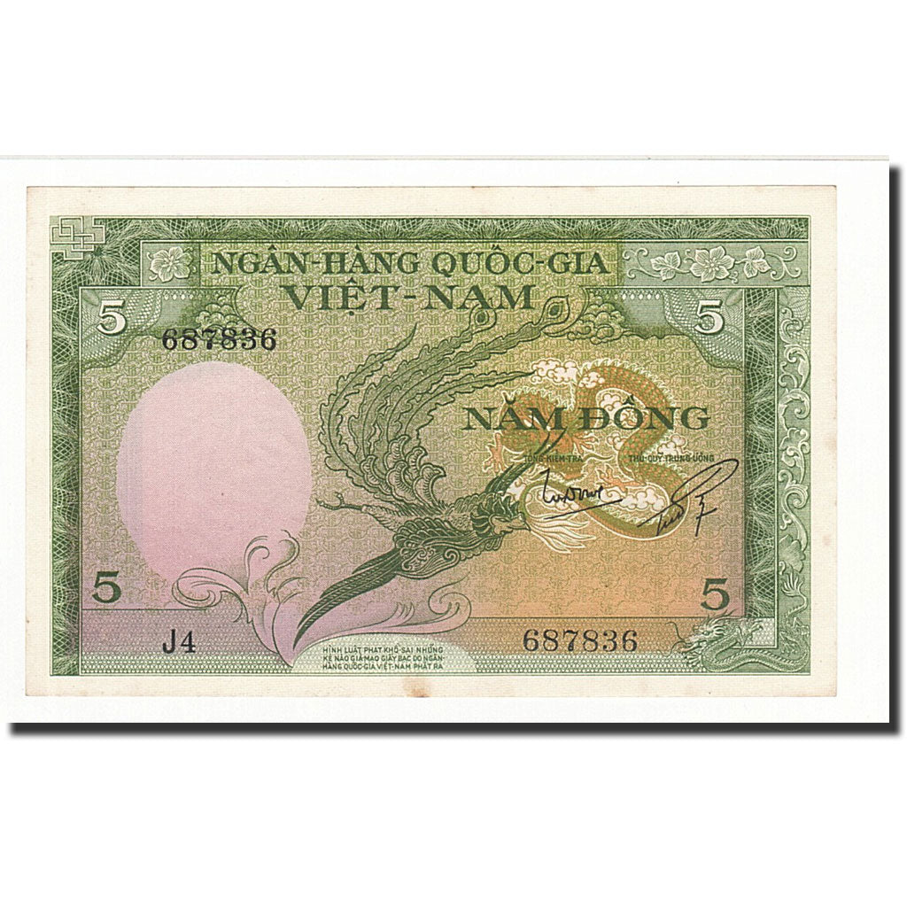 South Viet Nam, 5 Dong, 1955, KM:2a, EF(40-45)