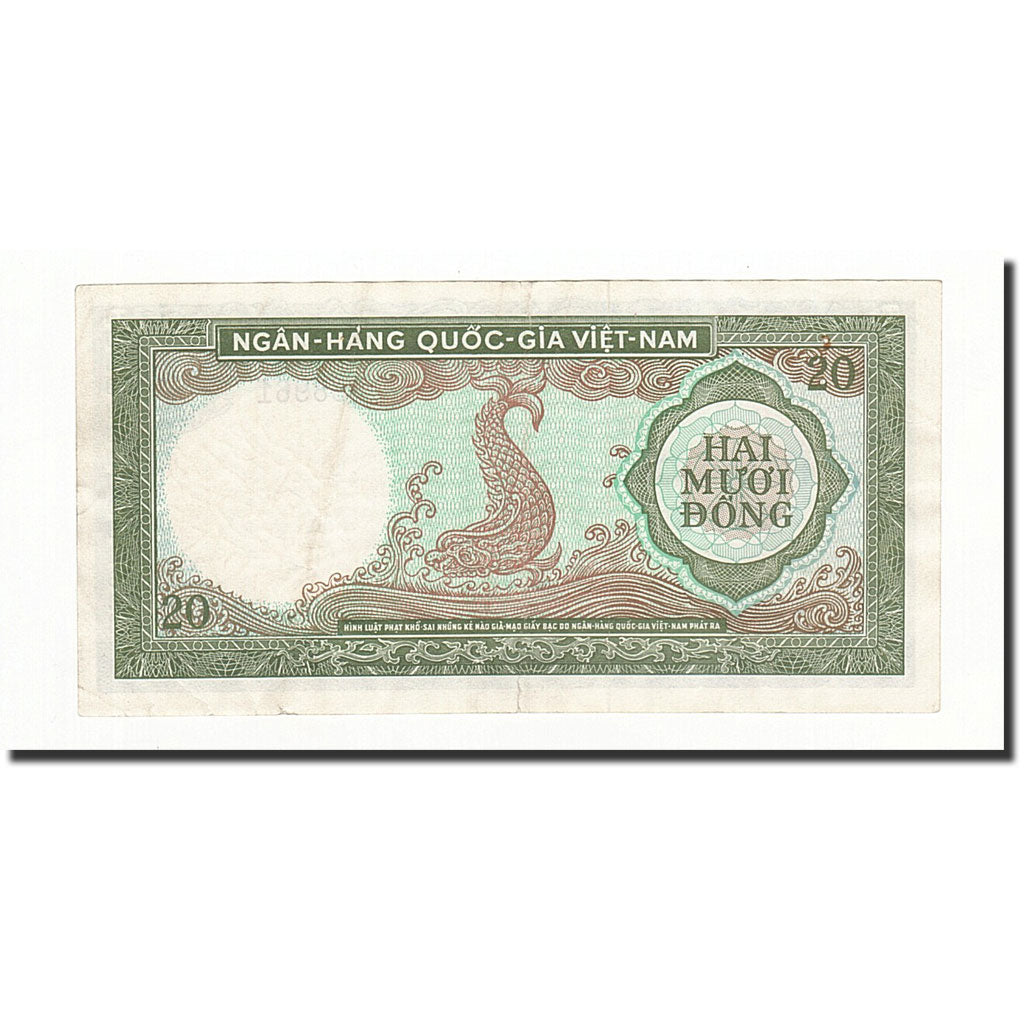 Banknote, South Viet Nam, 20 D<ox>ng, UNDATED 1964, KM:16a, AU(50-53)