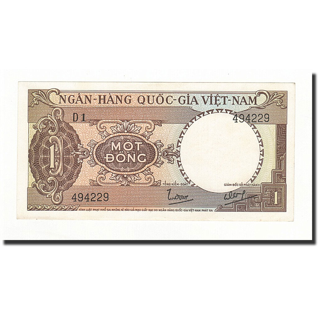 Banknote, South Viet Nam, 1 D<ox>ng, 1964, KM:15a, UNC(65-70)
