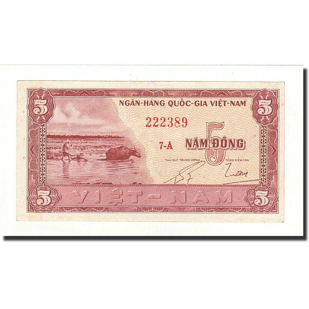 South Viet Nam, 5 Dong, 1955, KM:13a, AU(50-53)