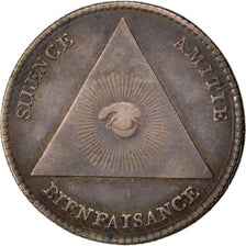 France, Token, Masonic, Loge Le Grand Sphinx, 1804, EF(40-45), Silver