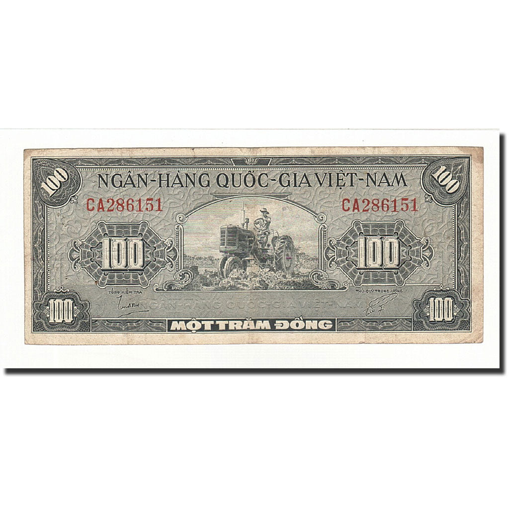 Banknote, South Viet Nam, 100 D<ox>ng, 1955, KM:8a, VF(30-35)
