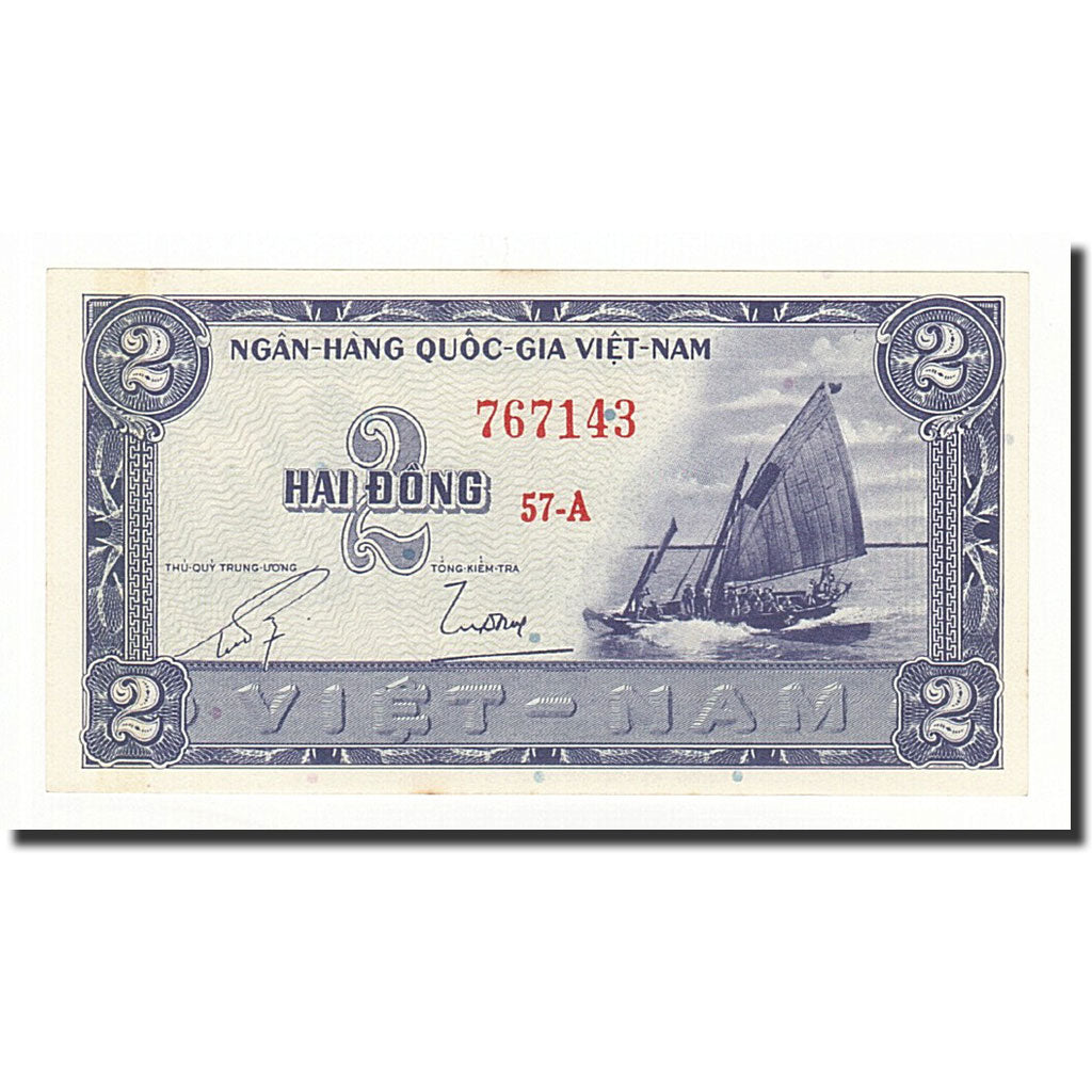 South Viet Nam, 2 Dong, 1955, KM:12a, UNC(65-70)