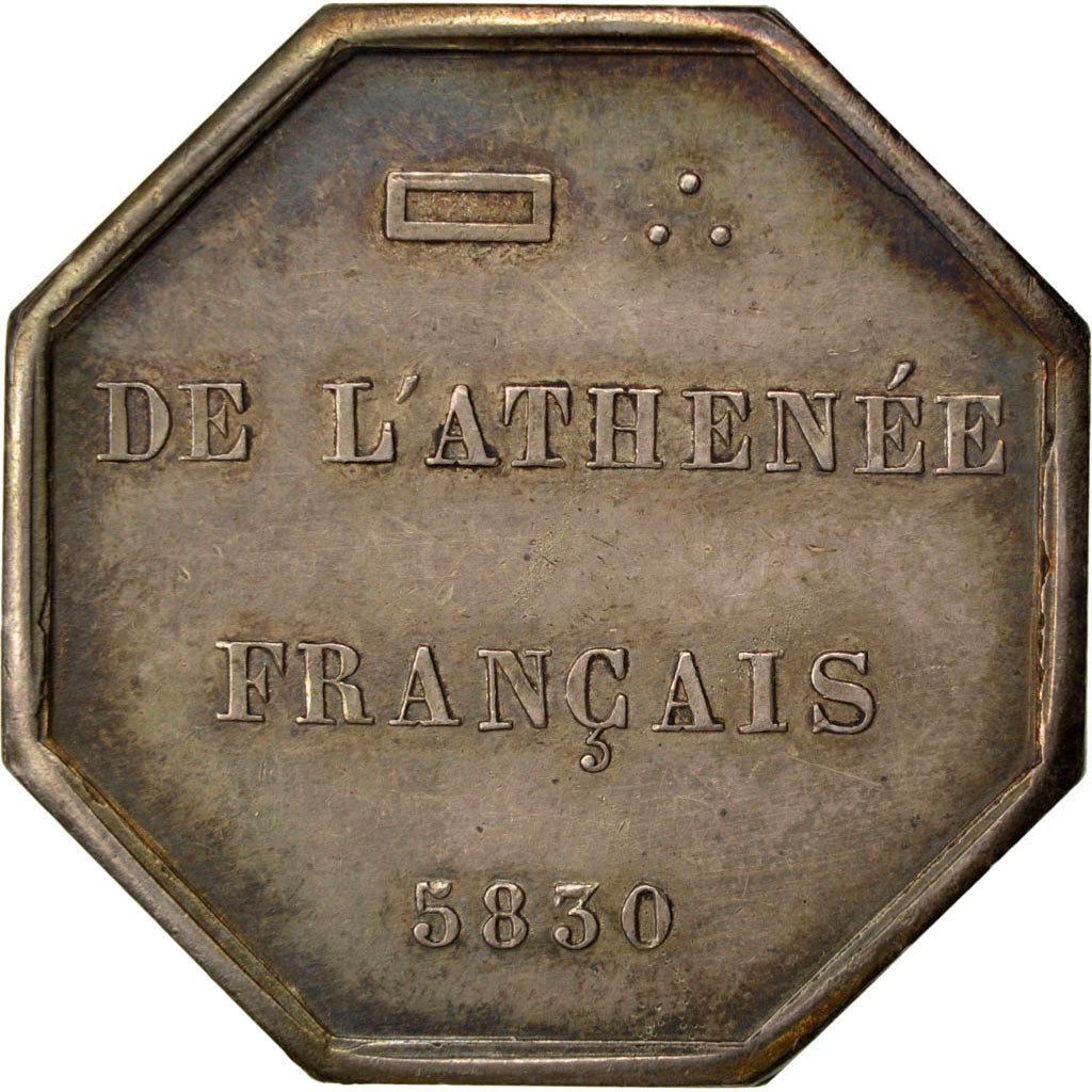 France, Masonic, Token, 1830, AU(55-58), Silver, Labouret #149, 8.83