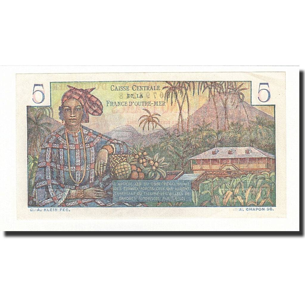 French Equatorial Africa, 5 Francs, 1947, KM:20b, UNC(63)