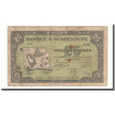 Guadeloupe, 25 Francs, 1942, KM:22b, F(12-15)