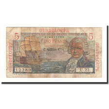 Guadeloupe, 5 Francs, 1947, KM:31, VG(8-10)