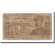 Réunion, 20 Francs, 1947, KM:43a, D