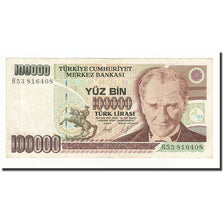 Banknote, Turkey, 100,000 Lira, UNDATED 1991, EF(40-45)